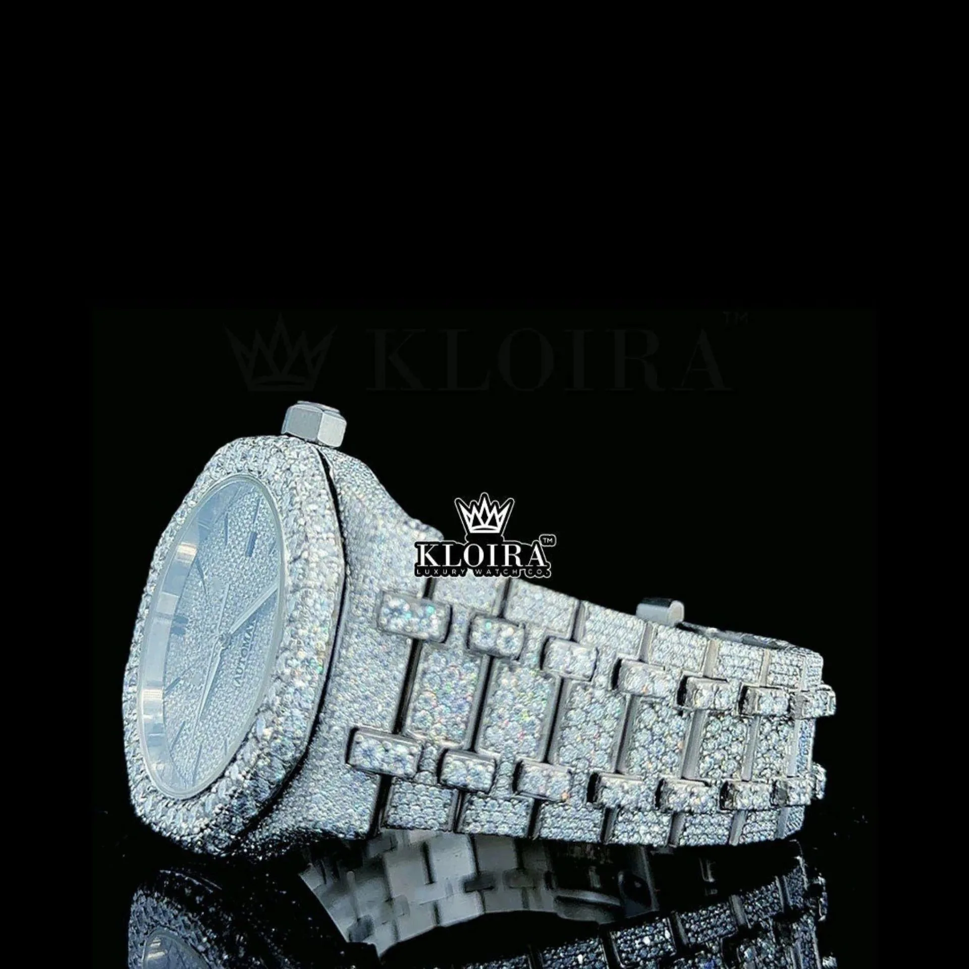 AP Moissanite Watch Left Side View