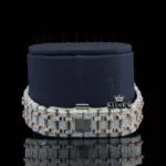 AP Skeleton Blue Dial Iced Out Moissanite Diamond Watch Bracelet View