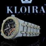 AP Skeleton Moissanite Watch Left Side View