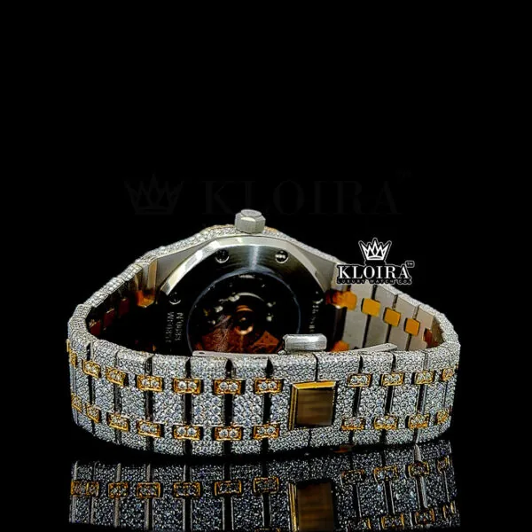 AP Watch Bust Down Moissanite Caseback View