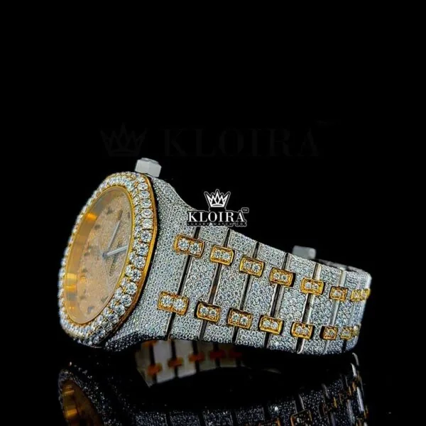 AP Watch Bust Down Moissanite Left Profile View