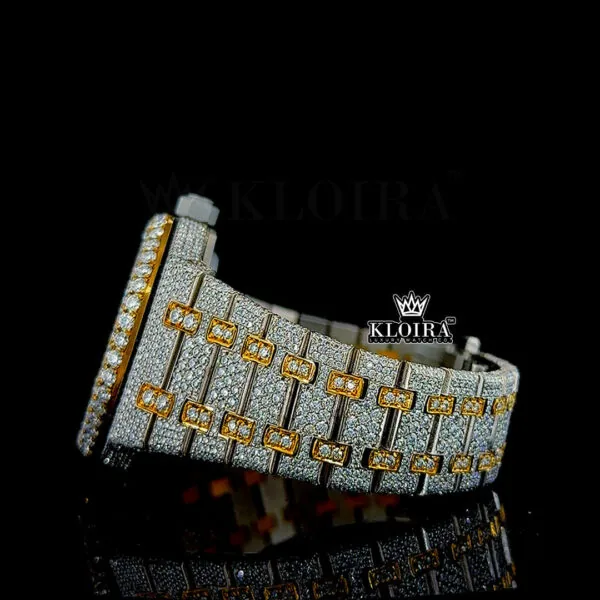 AP Watch Bust Down Moissanite Left Side Bracelet View