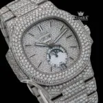 Best Patek Philippe Moissanite Watch Front Face Close Up View