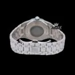 Black Dial AP Fully Iced Out Moissanite Diamond Watch Caseback View