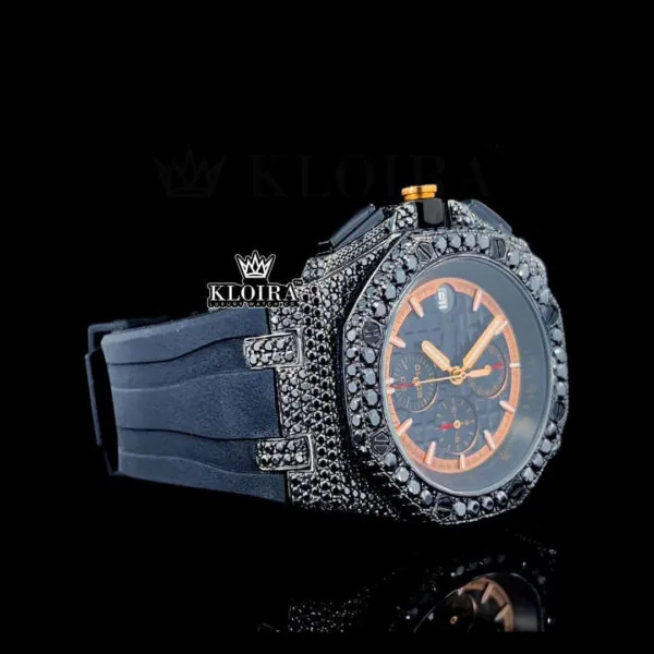 Black Moissanite AP Watch Right Profile View.