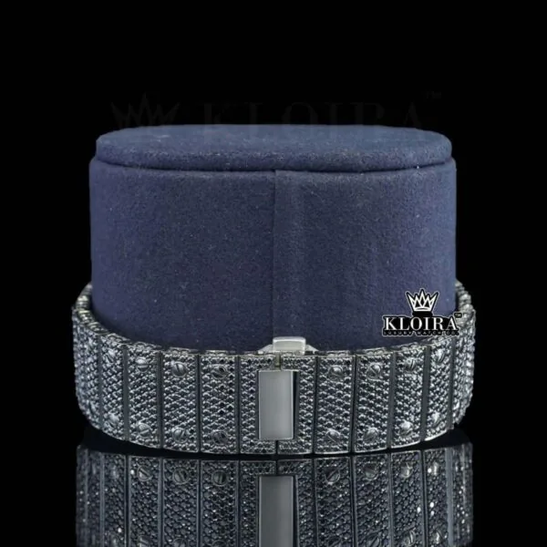 Black Moissanite Cartier Watch Bracelet View