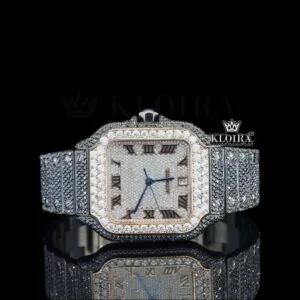 Black Moissanite Cartier Watch