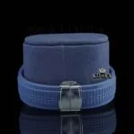 Blue Dial Standard Numerals Semi Iced Out Blue Rubber Strap Moissanite Watch Strap View