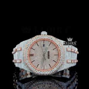 Bust Down AP Two Tone Moissanite Diamonds Watch