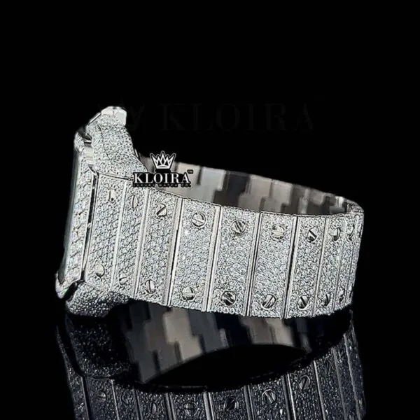 Cartier Moissanite Watch Left Side Bracelet View