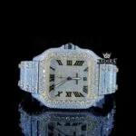 Cartier VVS Moissanite Watch Close Up Front View
