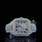 Cartier Watch Bust Down Moissanite