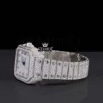Cartier Watch Moissanite Diamonds Left Profile View