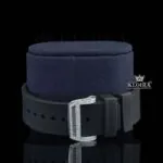 Chronograph Dial Black Rubber Strap Semi Iced Out Moissanite Watch Strap View