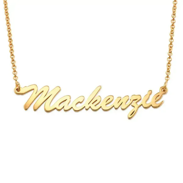 Custom Classic Name Pendant Necklace in 14K Gold