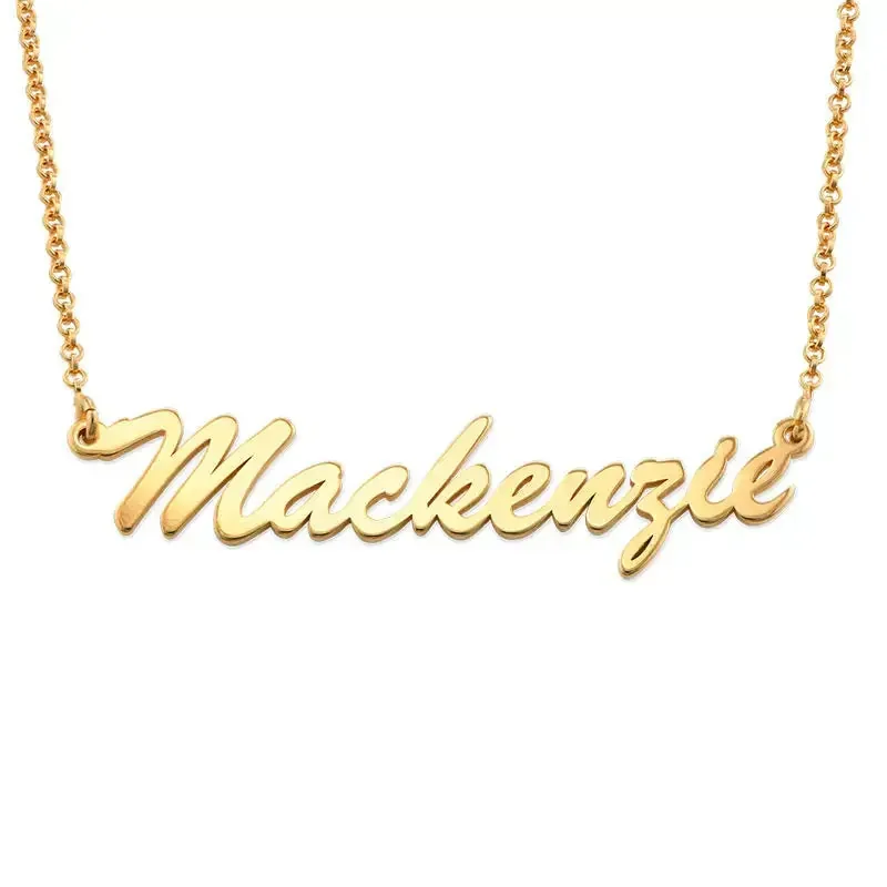 Custom Classic Name Pendant Necklace in 14K Gold