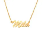 Custom Classic Name Pendant Necklace in 14K Gold