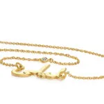 Custom Engraved Name Pendant Necklace in 14K Gold
