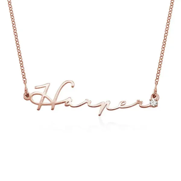 Custom Handcrafted Name Pendant in 14K Gold