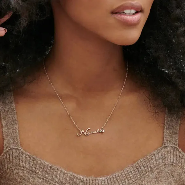 Custom Handcrafted Name Pendant in 14K Gold