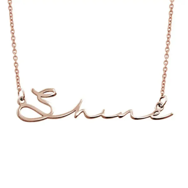 Custom Handcrafted Name Pendant in 14K Gold