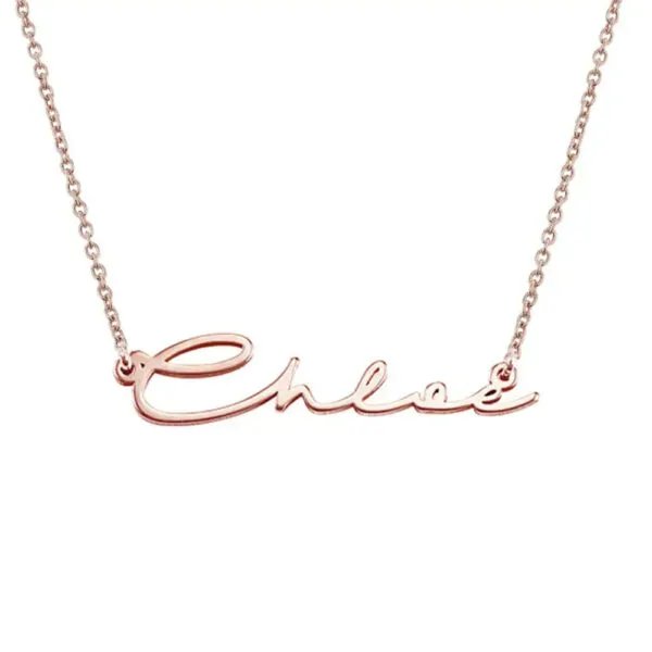 Custom Handcrafted Name Pendant in 14K Gold