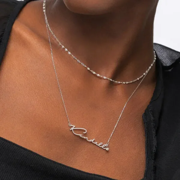Custom Handcrafted Name Pendant in 14K Gold