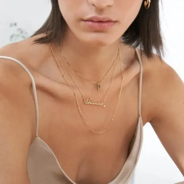 Custom Handcrafted Name Pendant in 14K Gold