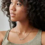 Custom Modern Name Pendant Necklace with 14K Gold