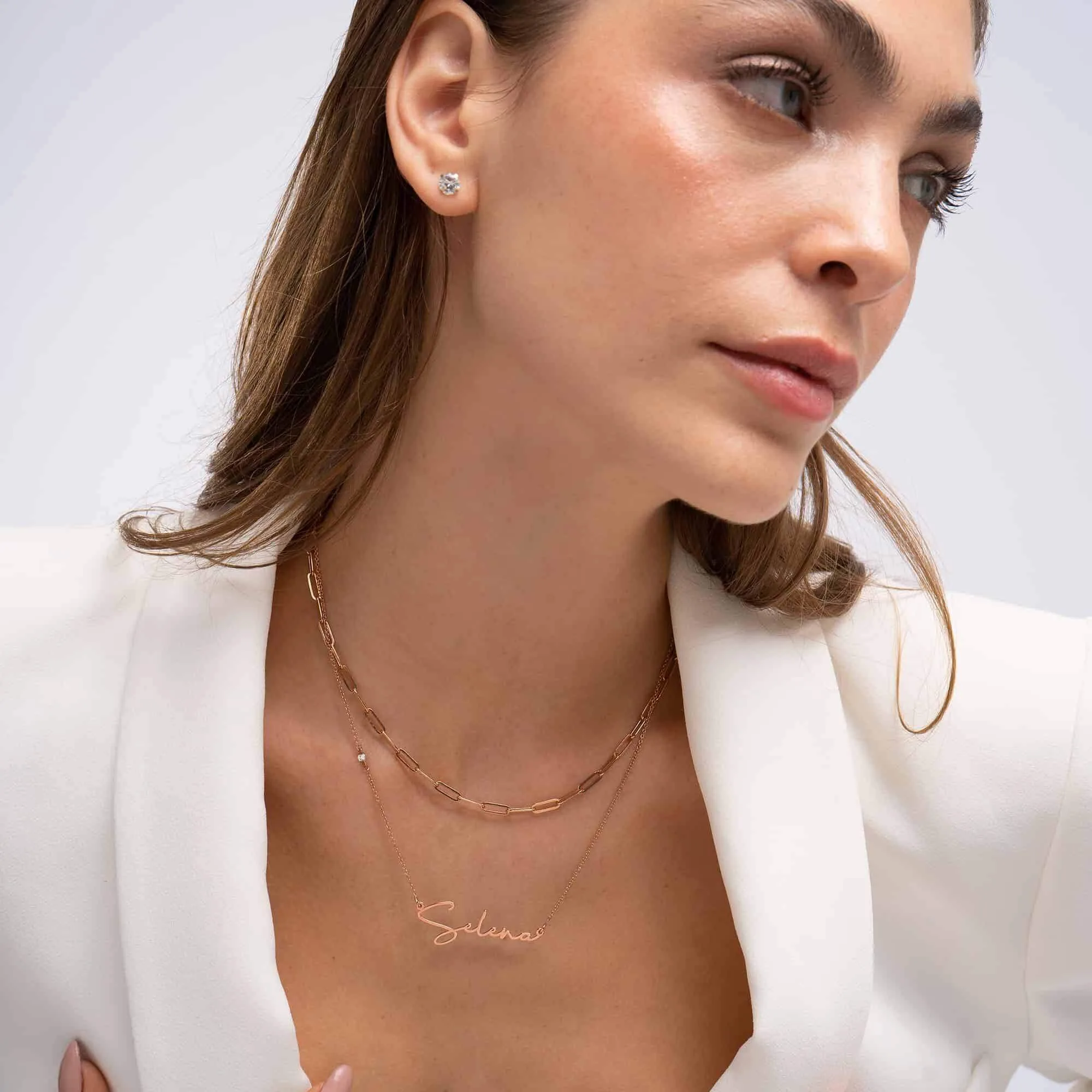 Custom Name Pendant Necklace in 14K Gold