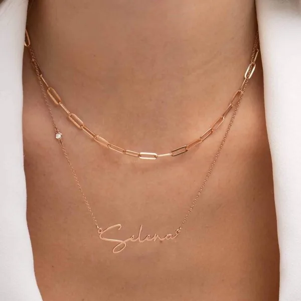 Custom Name Pendant Necklace in 14K Gold