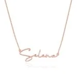 Custom Name Pendant Necklace in 14K Gold