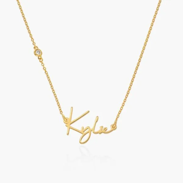 Custom Name Pendant Necklace in 14K Gold