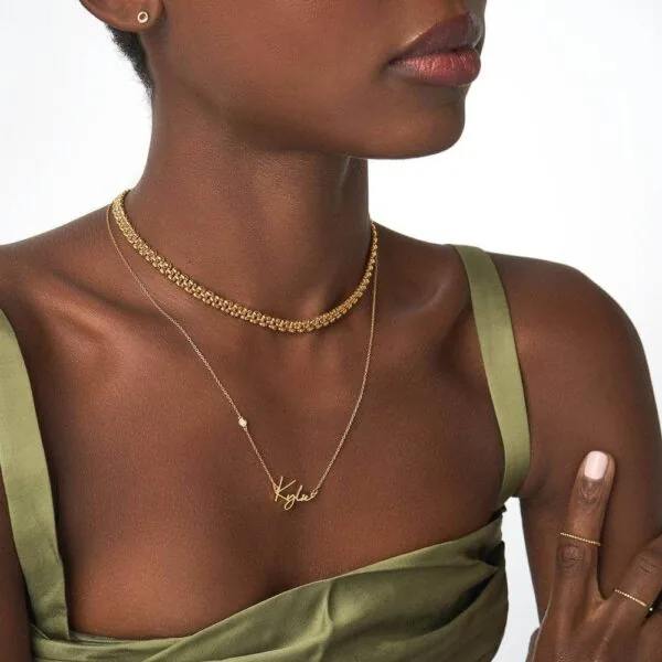 Custom Name Pendant Necklace in 14K Gold