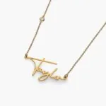 Custom Name Pendant Necklace in 14K Gold