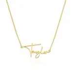 Custom Name Pendant Necklace in 14K Gold