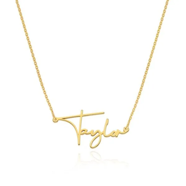 Custom Name Pendant Necklace in 14K Gold