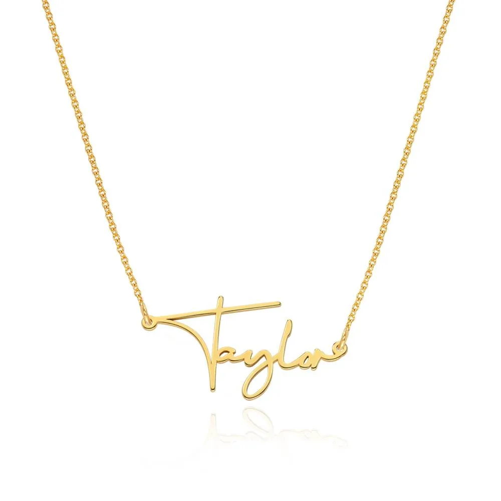 Custom Name Pendant Necklace in 14K Gold