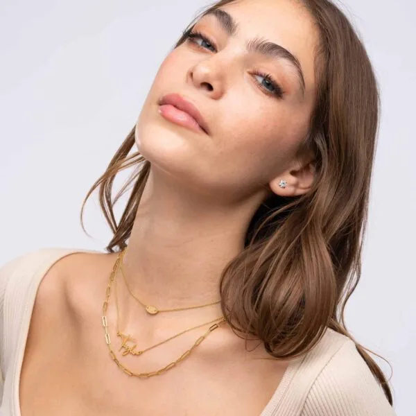 Custom Name Pendant Necklace in 14K Gold