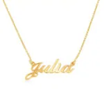 Custom Ornate Name Pendant Necklace in 14K Gold