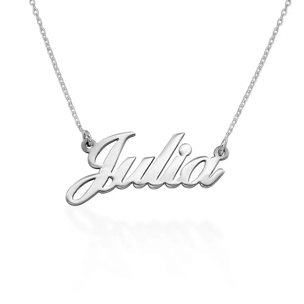 Custom Ornate Name Pendant Necklace in 14K Gold