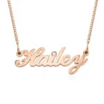 Custom Ornate Name Pendant Necklace in 14K Gold