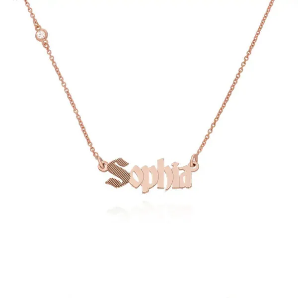 Custom Signature Name Pendant Necklace in 14K Gold
