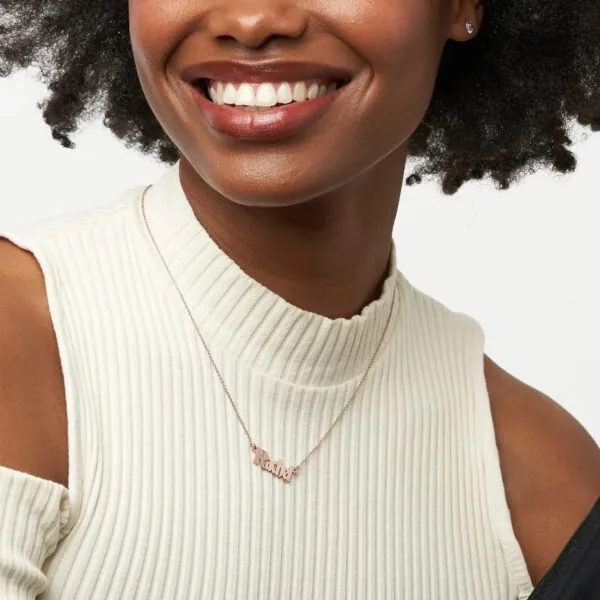 Custom Signature Name Pendant Necklace in 14K Gold