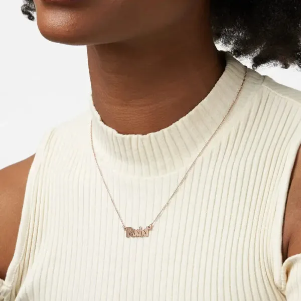 Custom Signature Name Pendant Necklace in 14K Gold