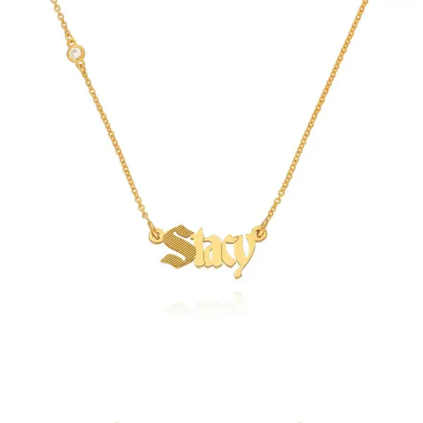 Custom Signature Name Pendant Necklace in 14K Gold