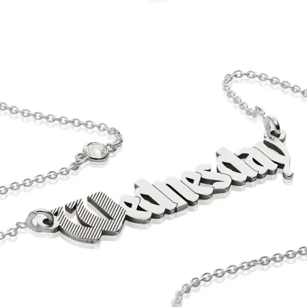 Custom Signature Name Pendant Necklace in 14K Gold