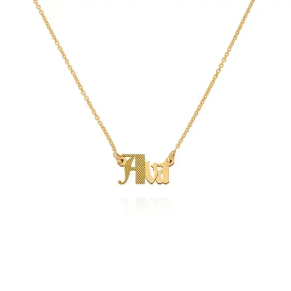 Custom Signature Name Pendant Necklace in 14K Gold