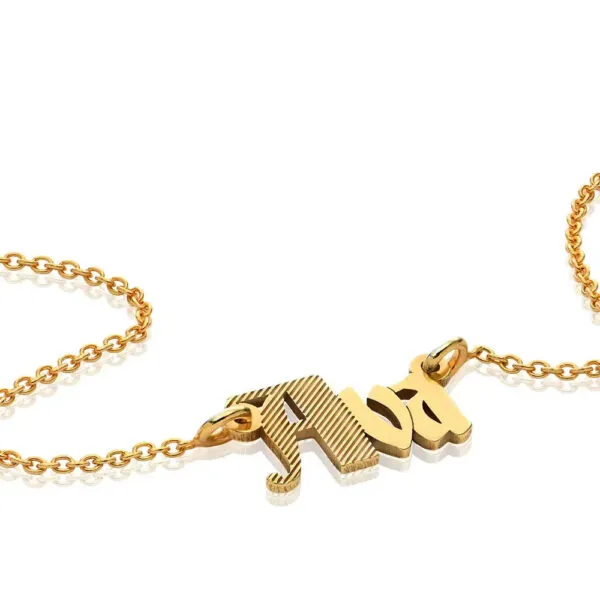 Custom Signature Name Pendant Necklace in 14K Gold