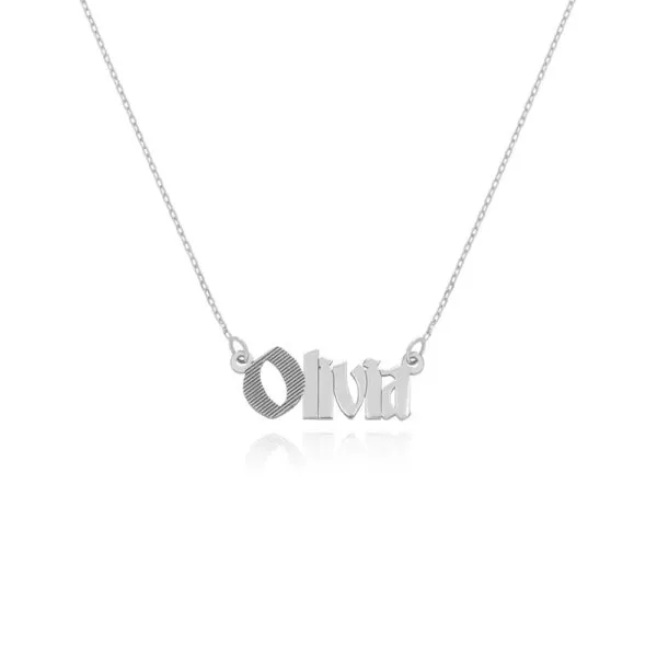 Custom Signature Name Pendant Necklace in 14K Gold
